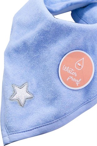 Mama Önlükleri 2'li Fular Önlük Su Geçirmez Havlu Kumaş Mavi Uygun Bebe