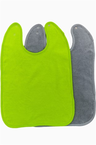 Mama Önlükleri İkili Büyük Boy Mama Önlükleri 35x50 cm Çift Kat Havlu Yeşil Uygun Bebe